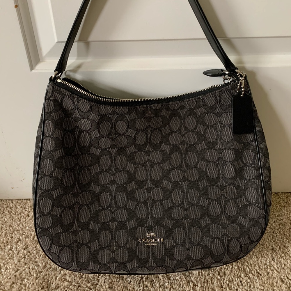 jacquard Coach Purse black